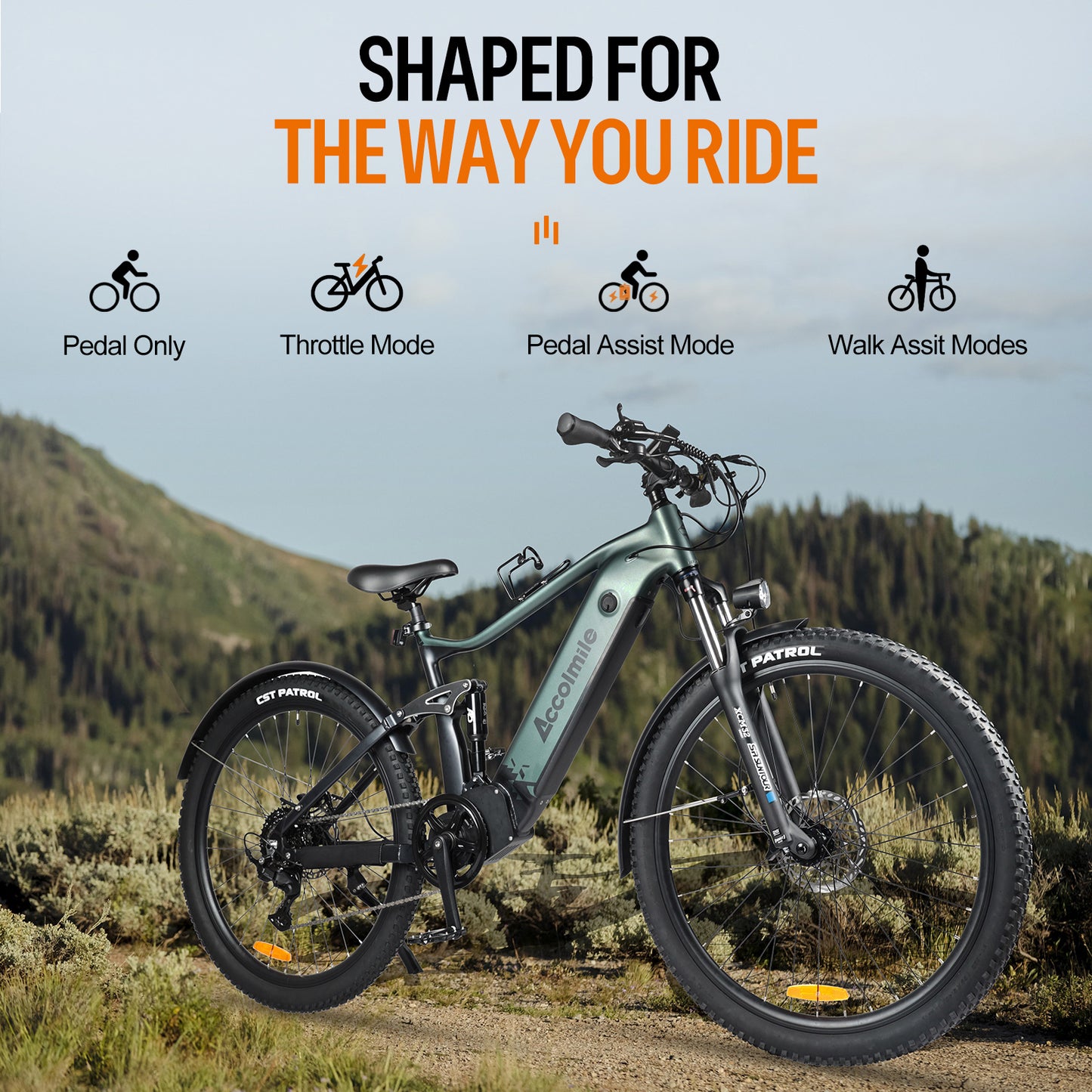 2024 Accolmile Cola Bear 750W 48V eMTB with Bafang BBH02B Mid Drive Kits