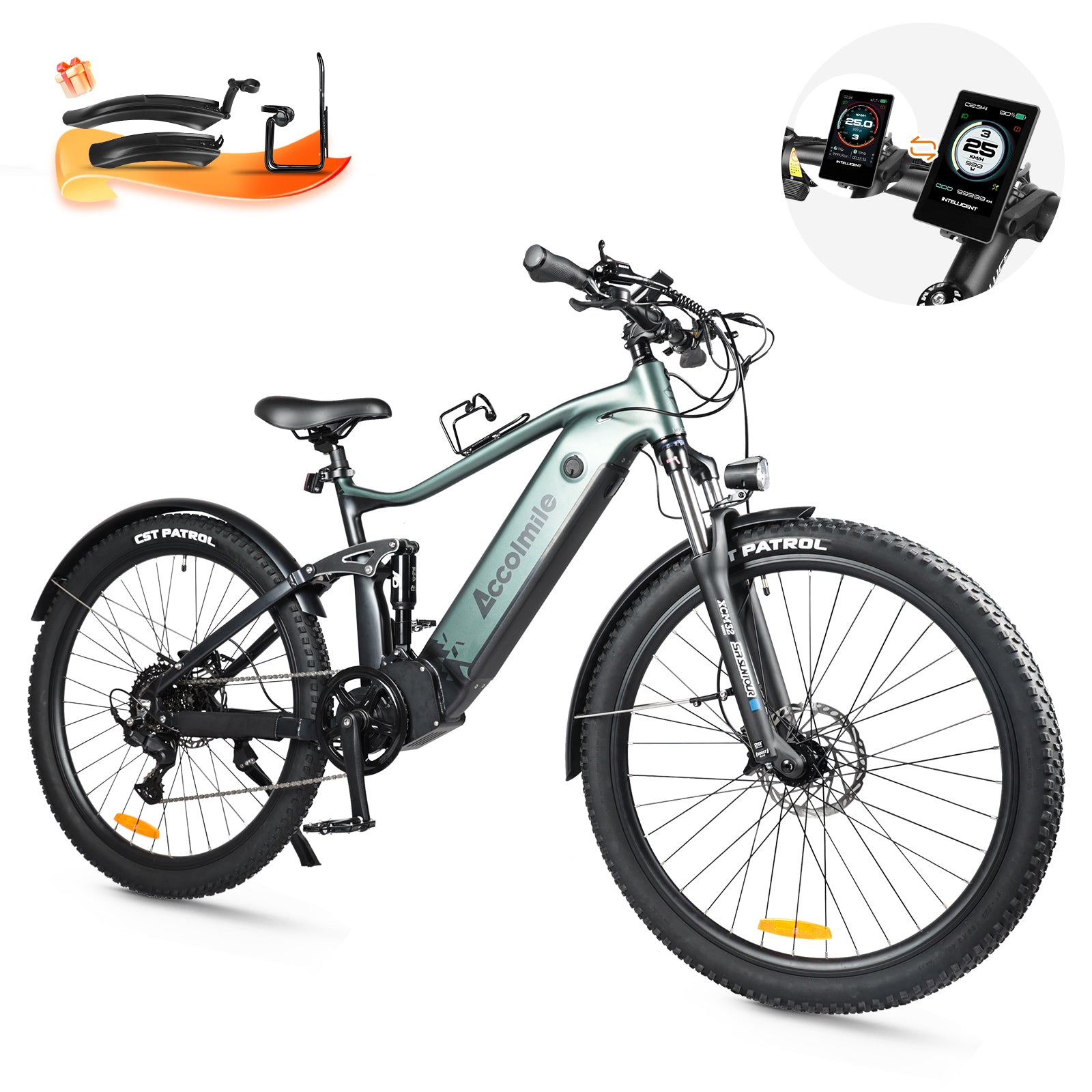 2024 Accolmile Cola Bear 750W 48V eMTB with Bafang BBH02B Mid