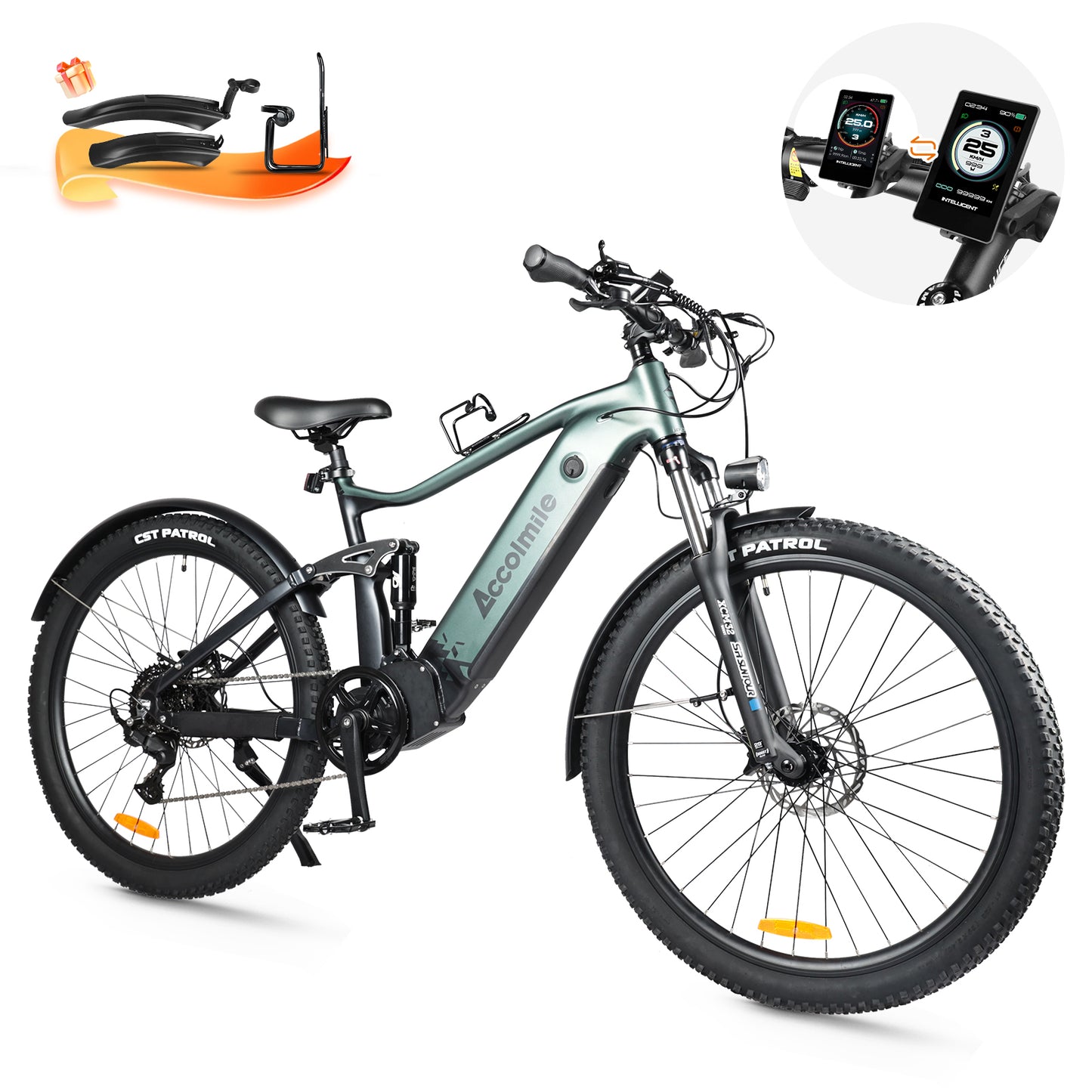 2024 Accolmile Cola Bear 750W 48V eMTB with Bafang BBH02B Mid Drive Kits