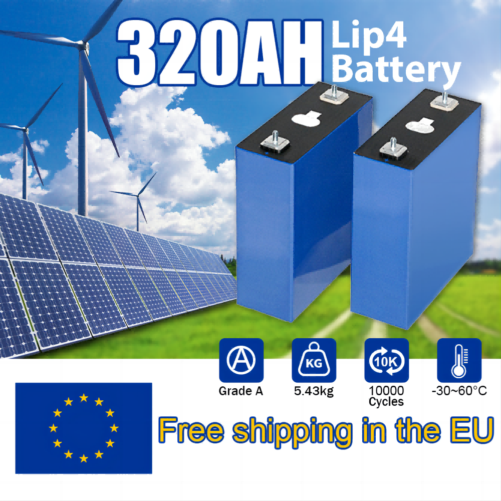 LiFePO4 Battery 48V 24V 12V Lithium Iron Phosphate Cell 320Ah 302Ah 280Ah Rechargeable Batteries For Solar Energy UPS Power DIY
