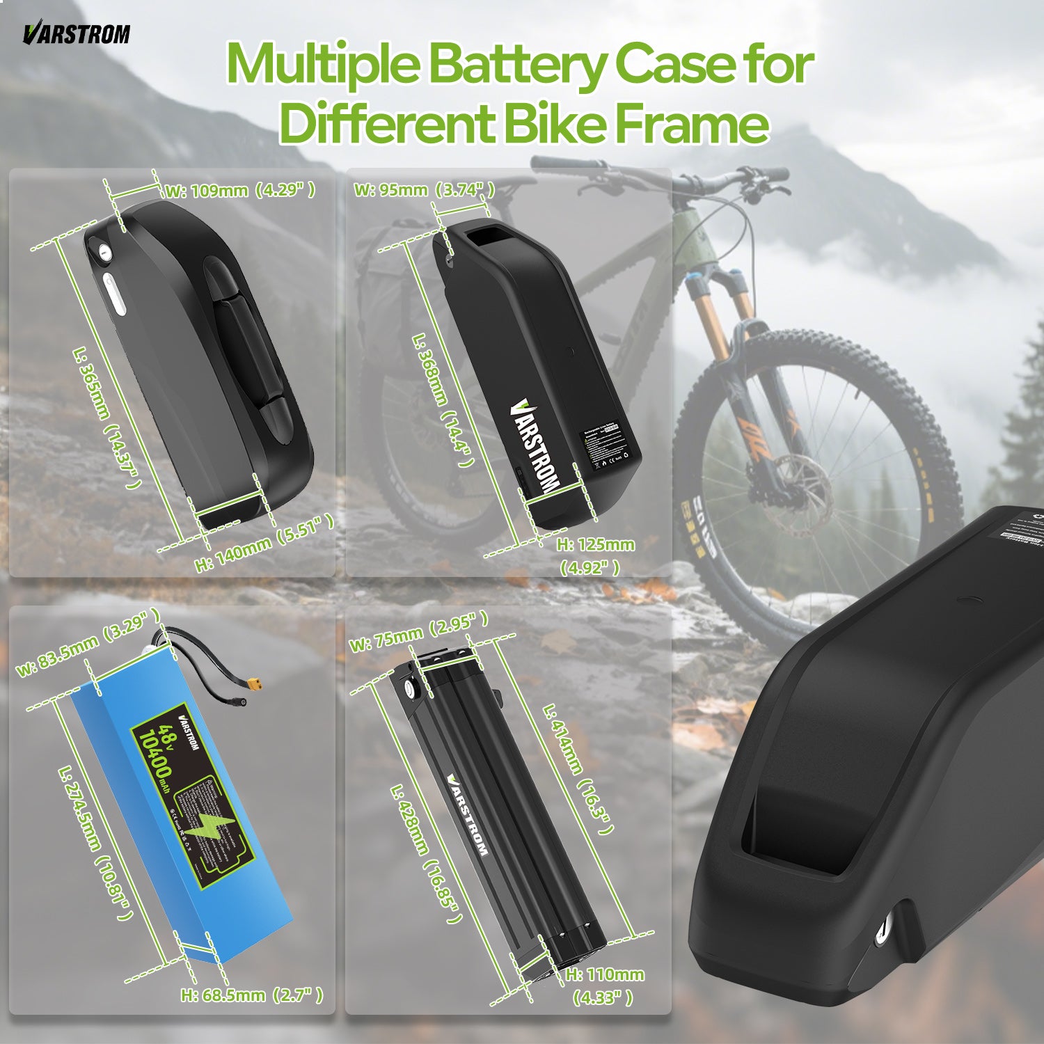 Measurement_BatteryCase_ofVarstromLithiumBatteryforElectricBike