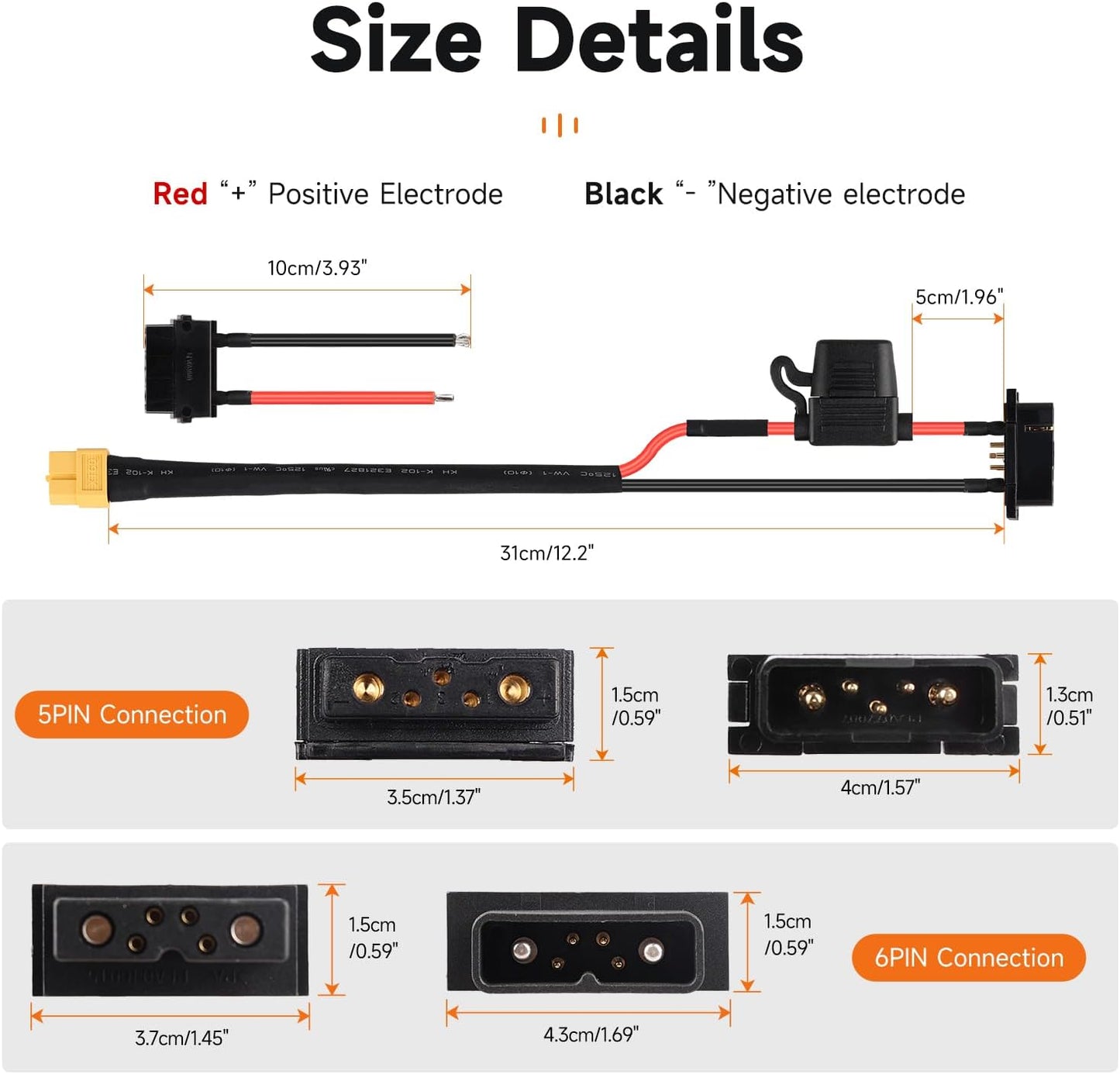5-Pin 6-Pin Battery Connector for Hailong Shark Downtube Electric Bicycle Battery