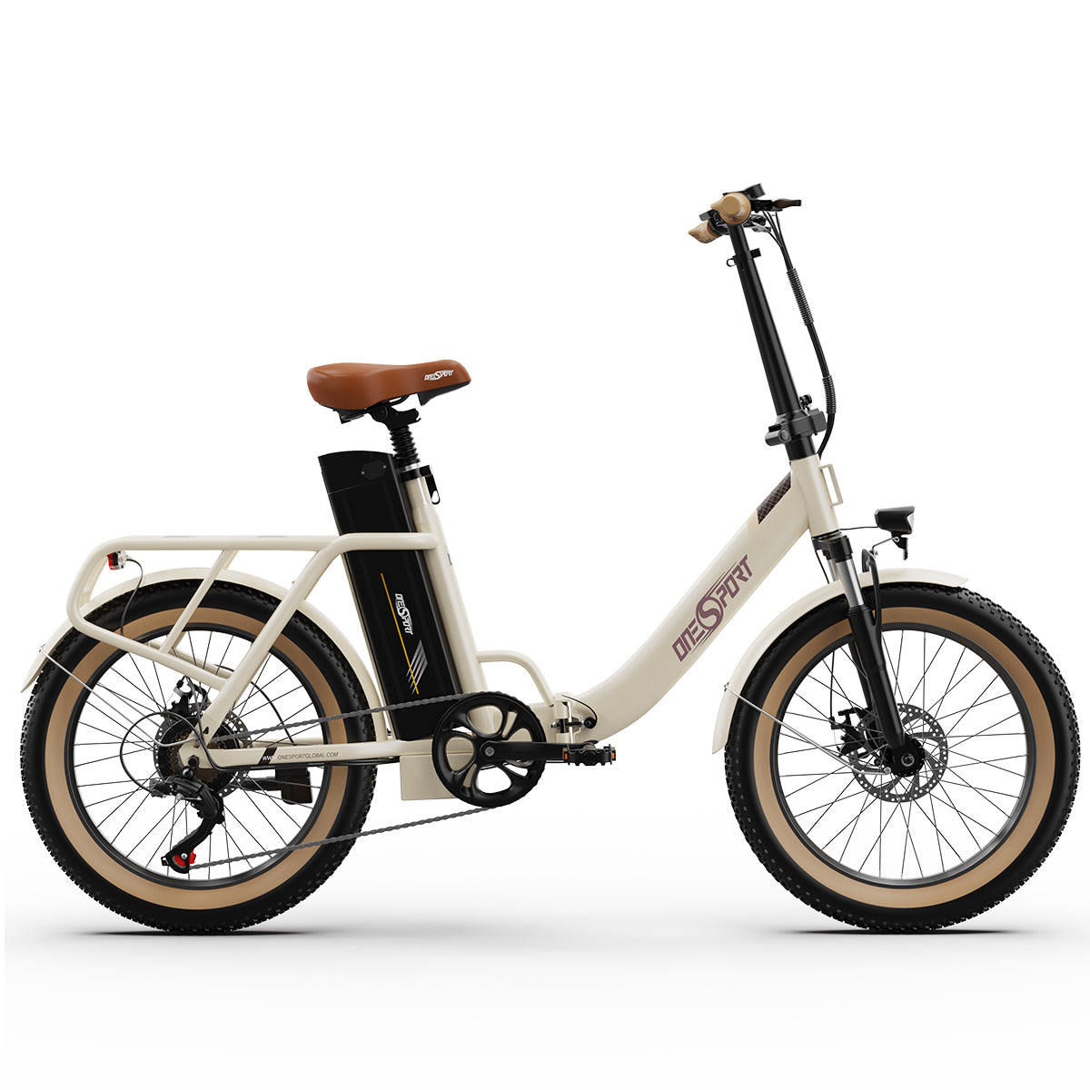 ONESPORT Folding Ebike 20 inch OT16-2 Electric Bike 250W Electric Bicycle with 15.6Ah Battery Adult City E-Bike For Commuting