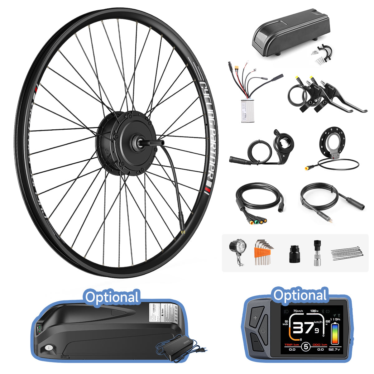 SUTTO 36V 250W Rear Hub Cassette Electric Bike Hub Kits for E-Bike Conversion