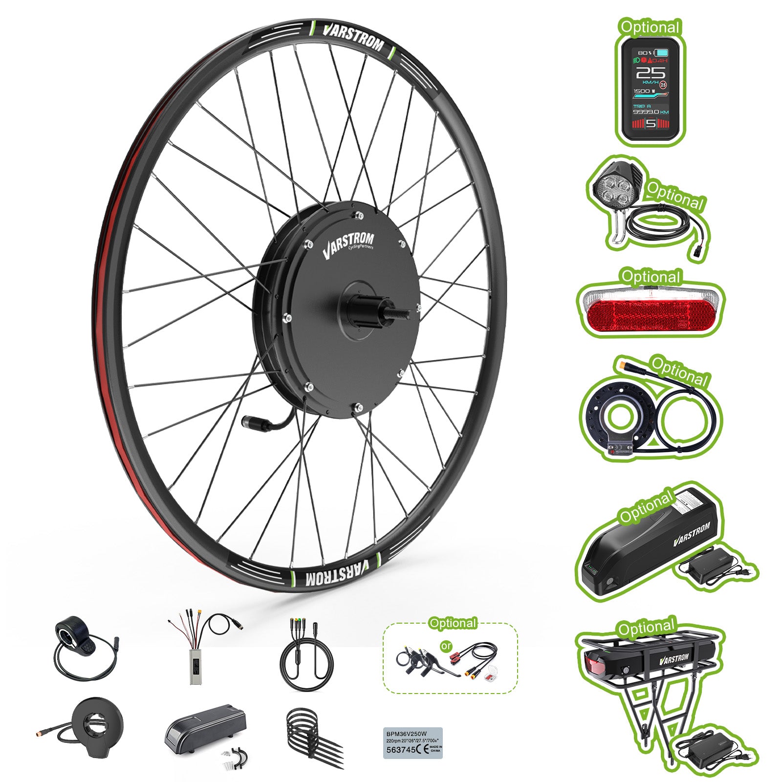 Varstrom 48V 1000W Rear Hub | Hub Motor Conversion Kit Varstrom 48V 1000W Rear Hub | Hub Motor Conversion Kit