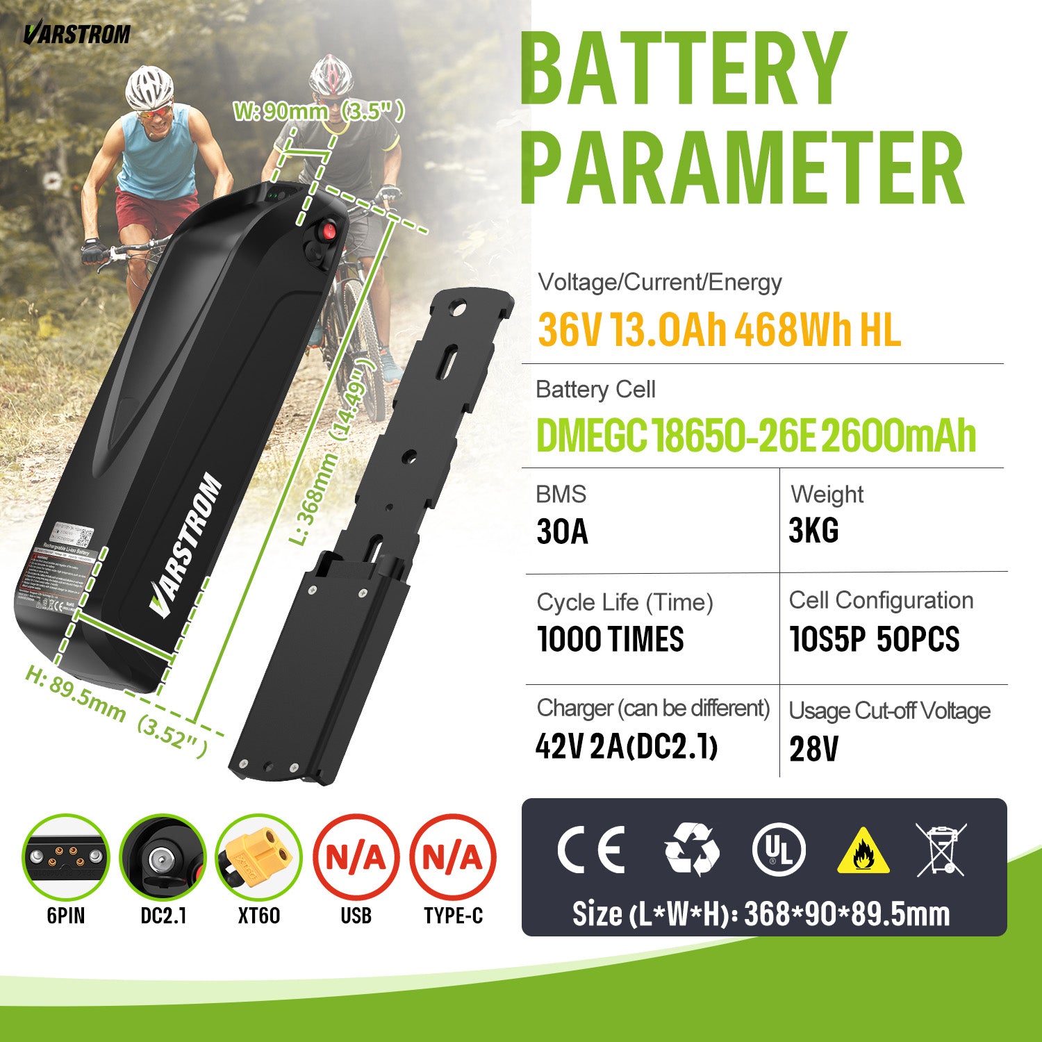 Varstrom36V13.0Ah468WhHL_DMEGC18650-26E2600mAhCell_b3f87ee4-7c8f-43f1-8ba8-3d9527d8d12e