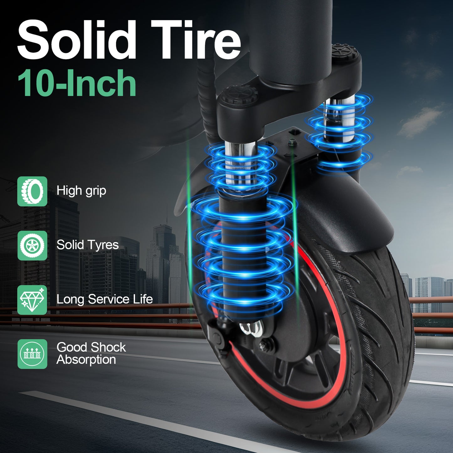 2025 VS10 48V 500W Quick Fold Electric Scooter