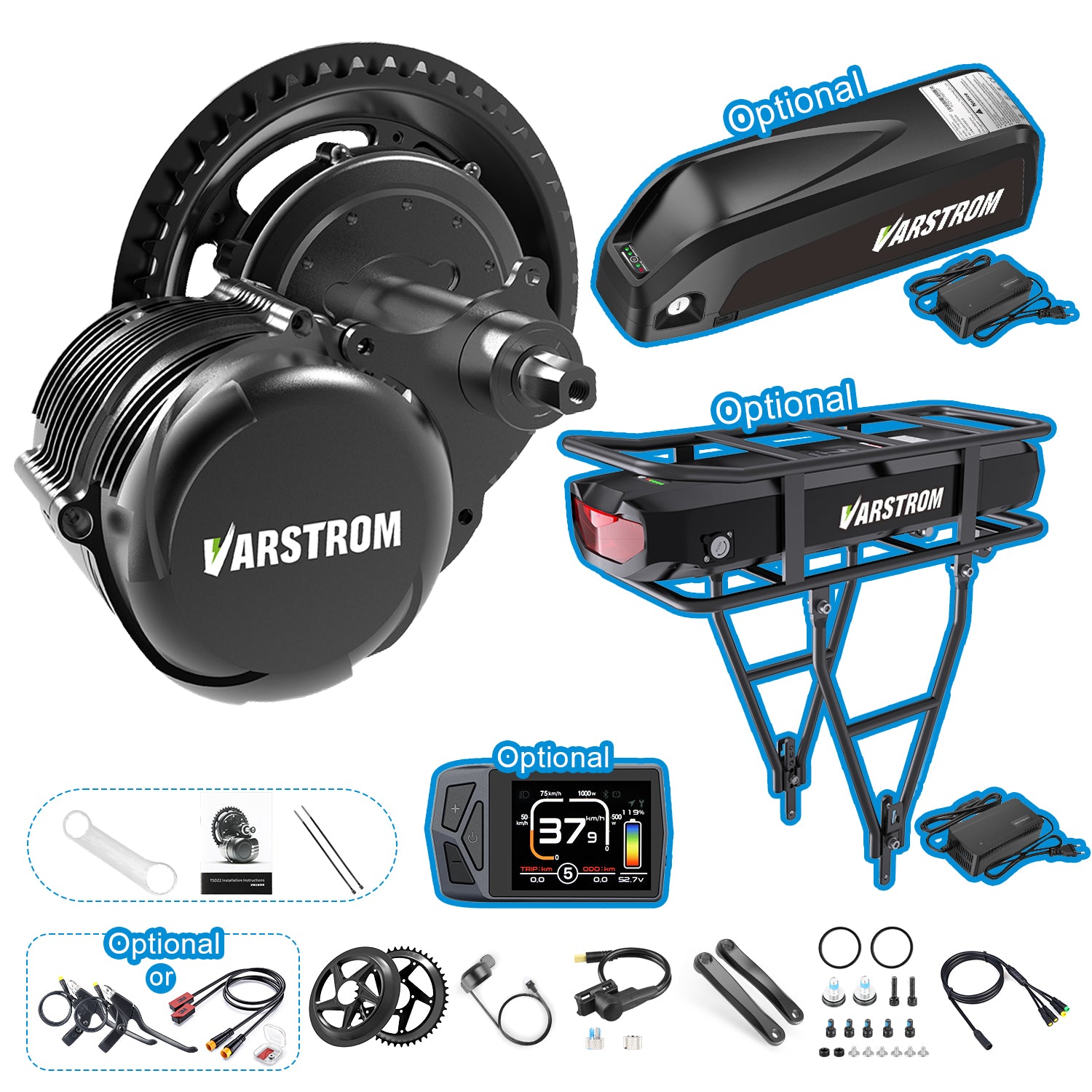 Mid Drive Electric Bike Conversion Kits For Sale Varstrom 48V 750W