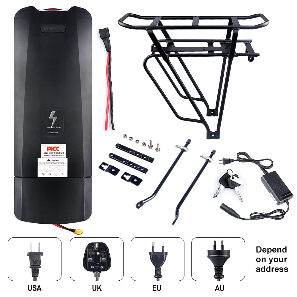 48V 17.5 Ah/36V 22.5Ah/52V 17.5 Ah Lithium Pannier Rack Electric Bicycle Luggage Battery