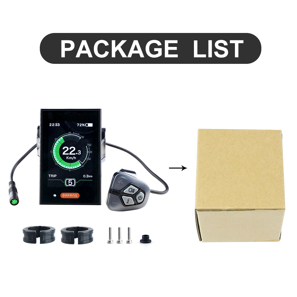 Varstrom DP C18 E-Bike Display - Full Color LCD Screen for UART Bafang eBike Kits