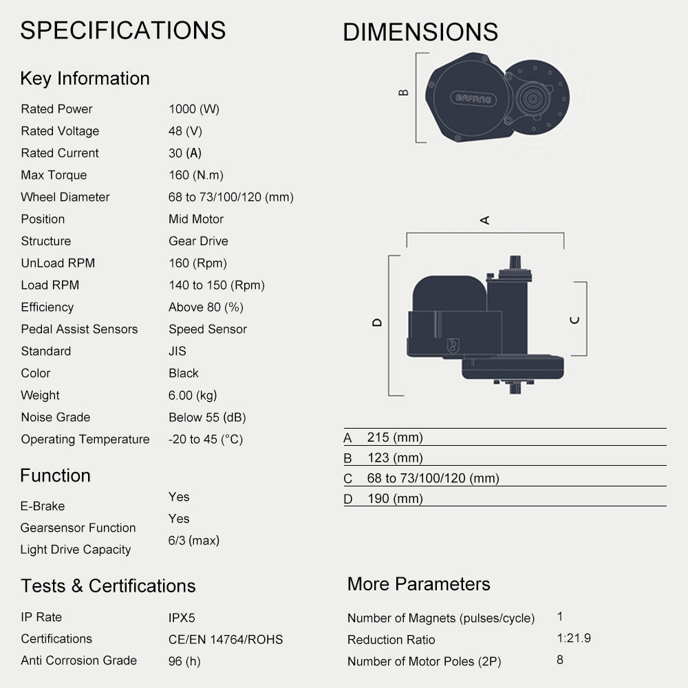 bafang 1000w 48v bbs01b mid drive kit parameters - varstrom