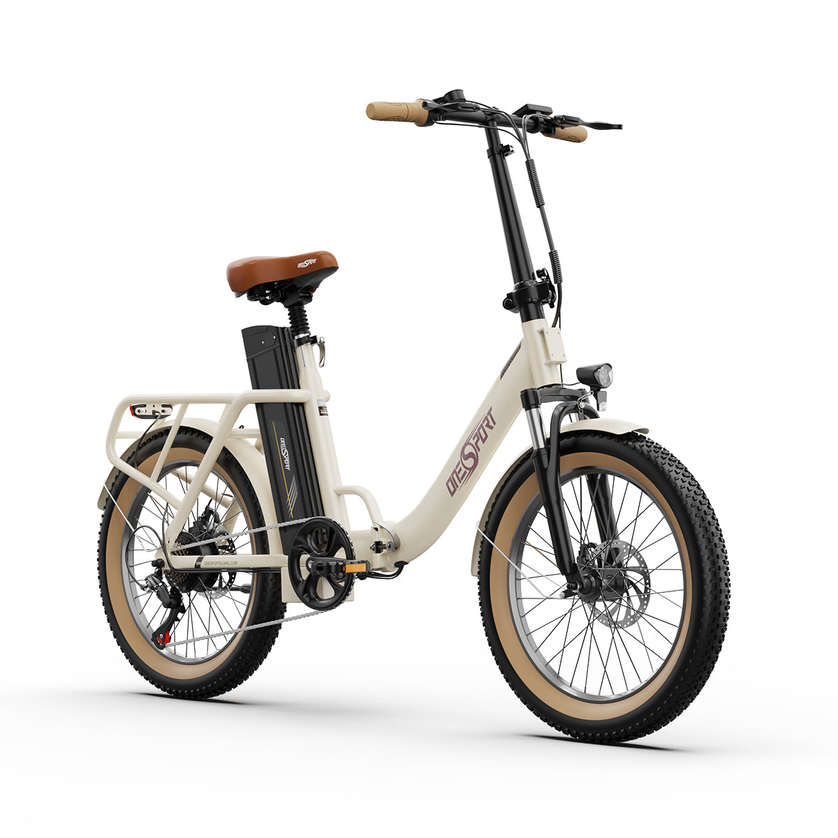 ONESPORT Folding Ebike 20 inch OT16-2 Electric Bike 250W Electric Bicycle with 15.6Ah Battery Adult City E-Bike For Commuting