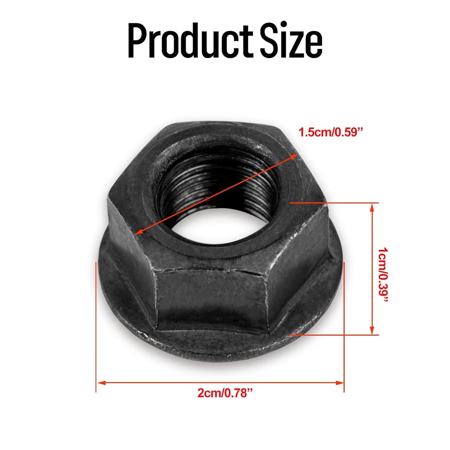 Flanged Lock Nuts Black Oxide Finish