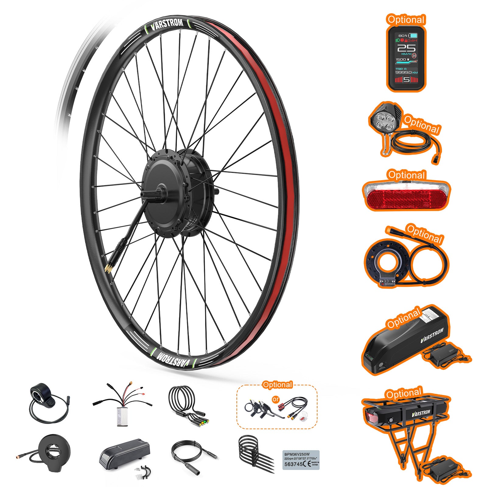 BAFANG 48V 500W FM G020.500.D Front Hub Complete Conversion Kit