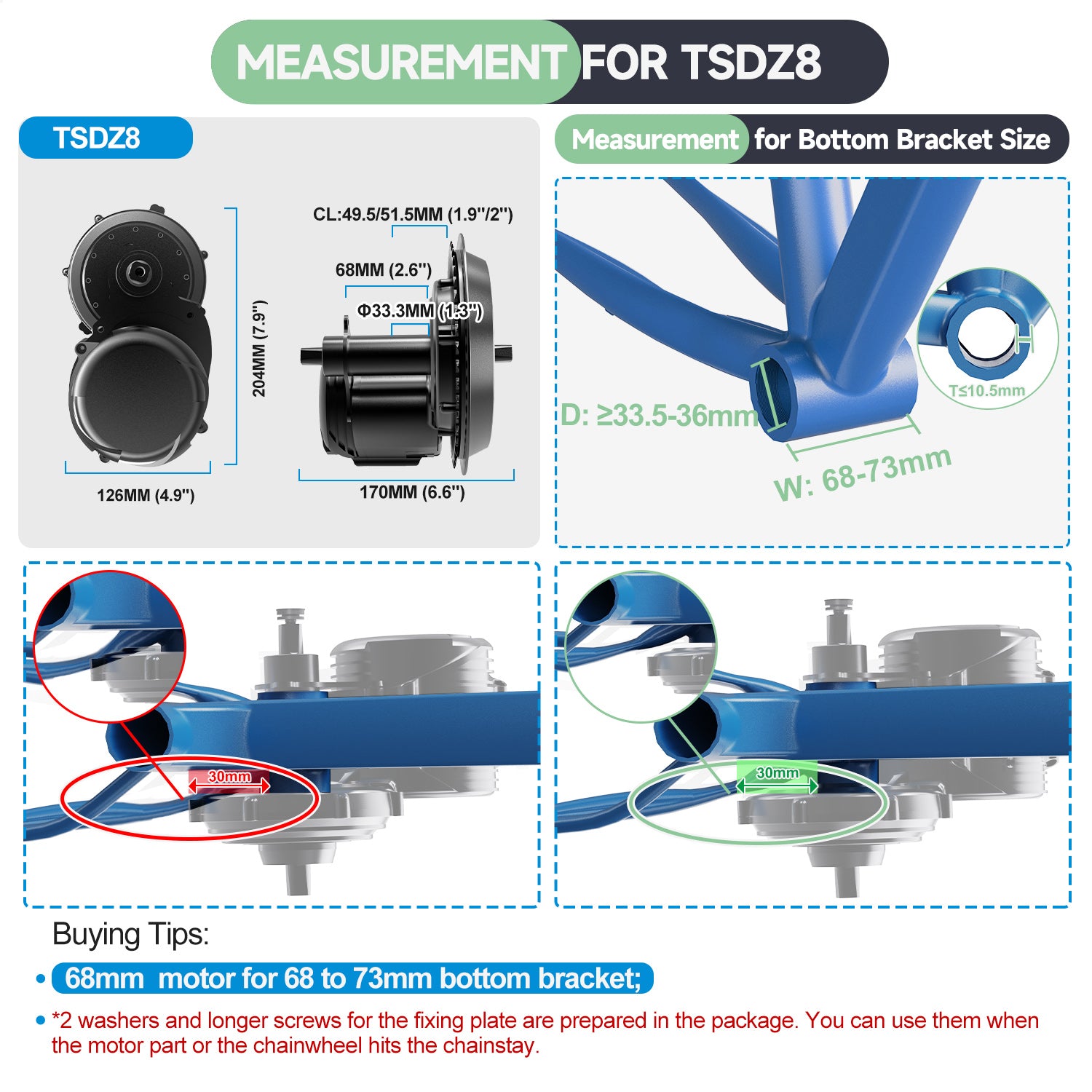 Bottom Bracket Measurement for Varstrom TSDZ8