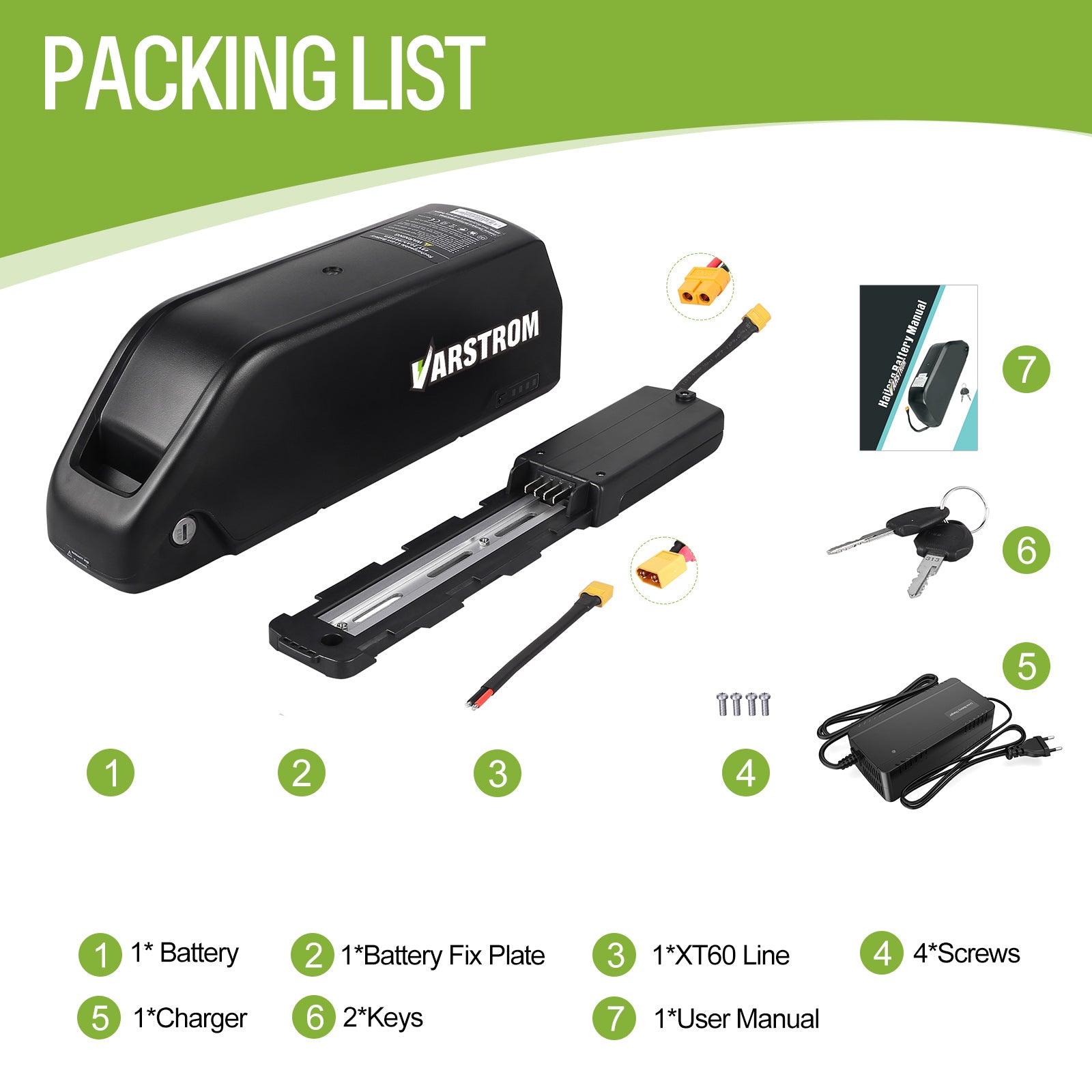 YOSE POWER 52V 1000W Ebike Battery – Hailong Case, 13Ah Lithium Ion, 676Wh