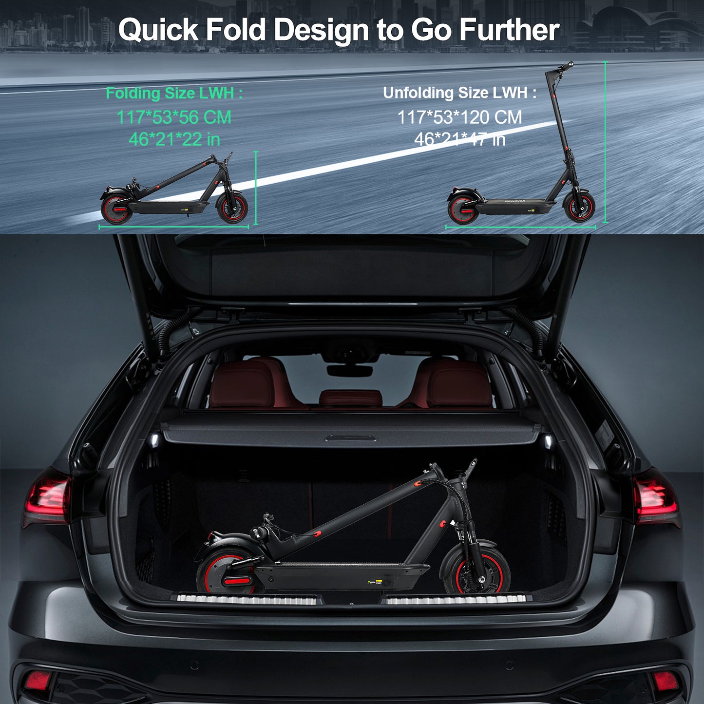 2025 VS10 48V 500W Quick Fold Electric Scooter