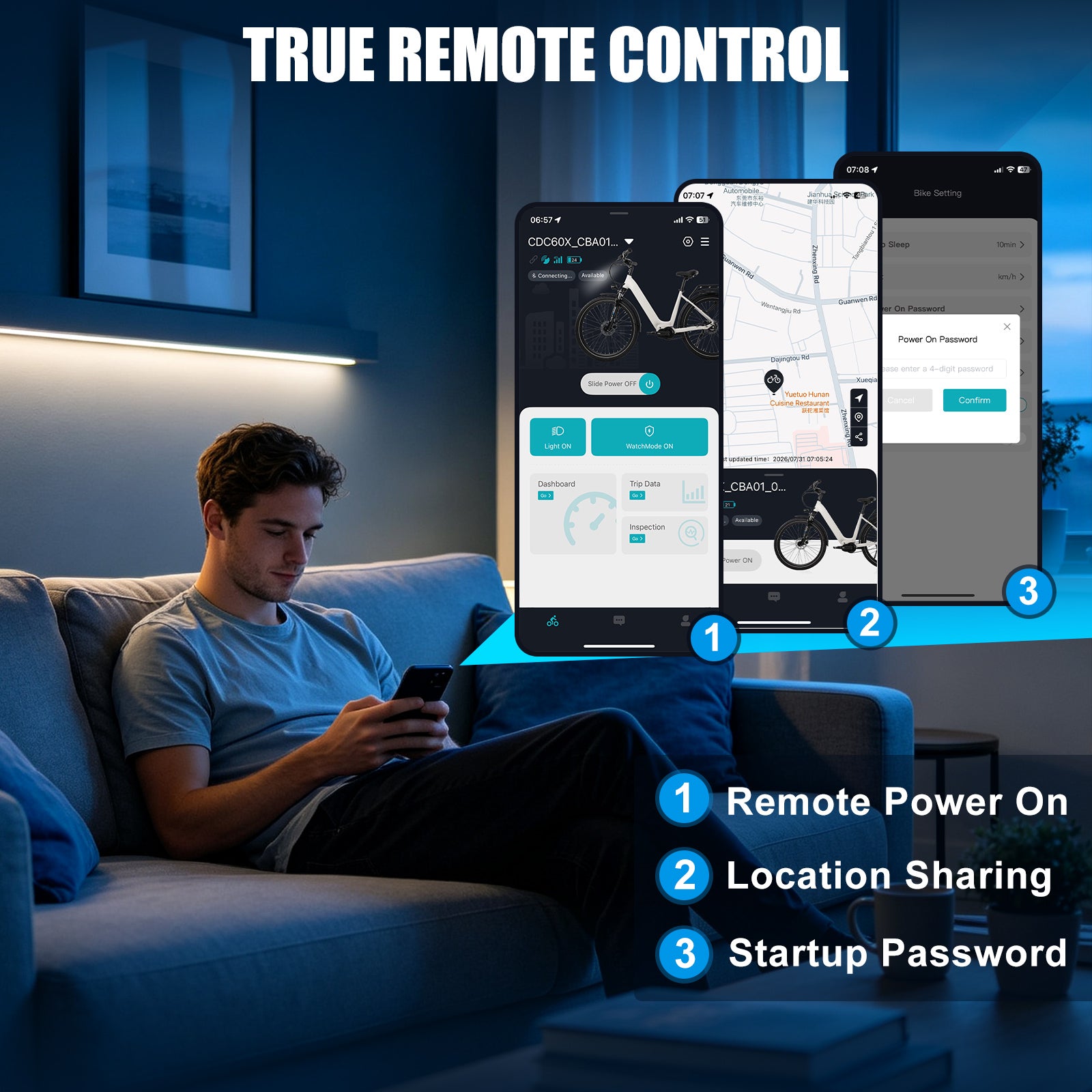 True Remote Control Function for BAFANG 48V 500W RM G020.500.DC Kits with IOT Controller System