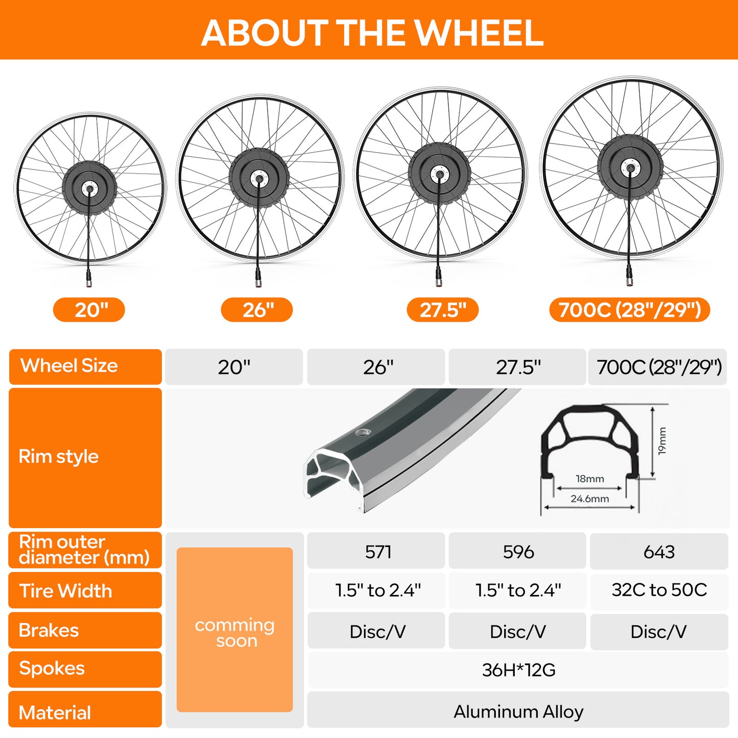 BAFANG 48V 750W RM G0900.750.DC Rear Hub Complete Conversion Kit