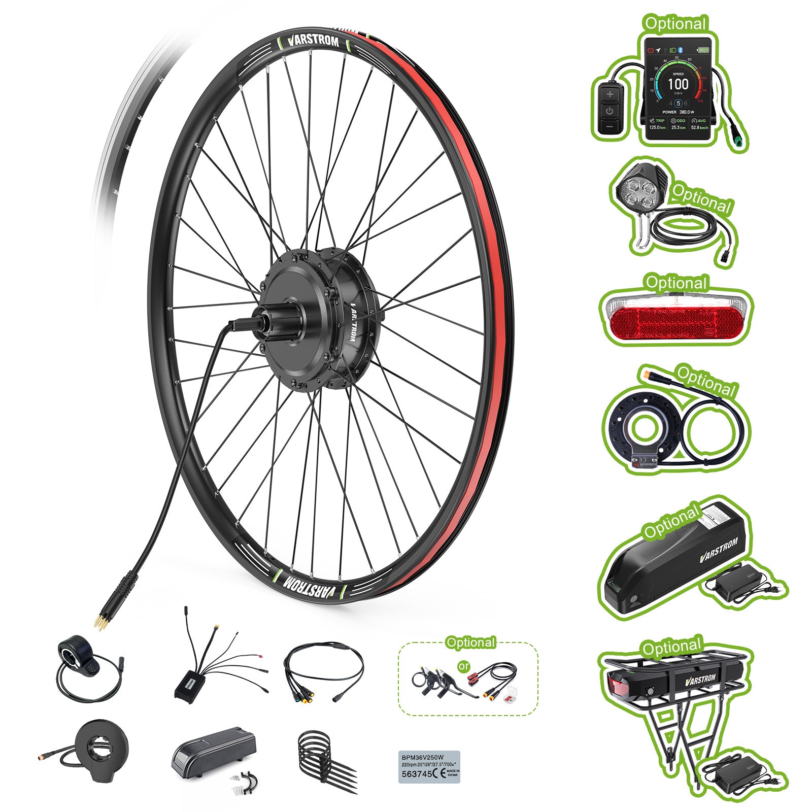 VARSTROM_AIKEMA_36V250W95EVH.RCRearHubCompleteConversionKit