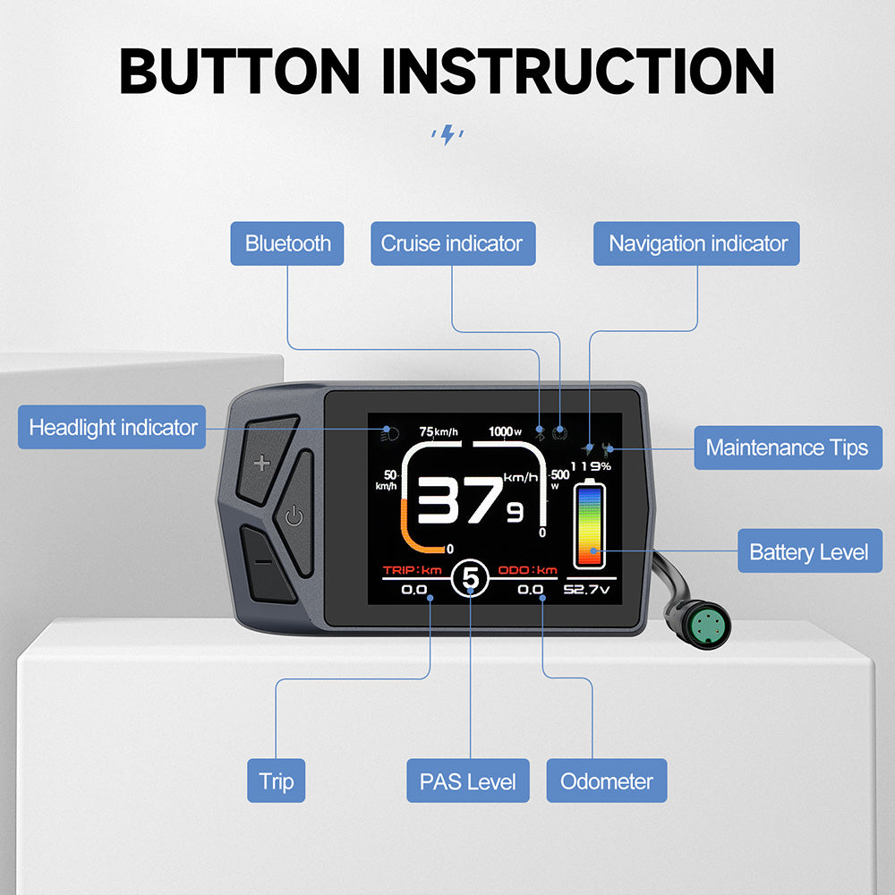 EKD01 BAFANG eBike Display for BBS and BBSHD eBike Conversion Kit