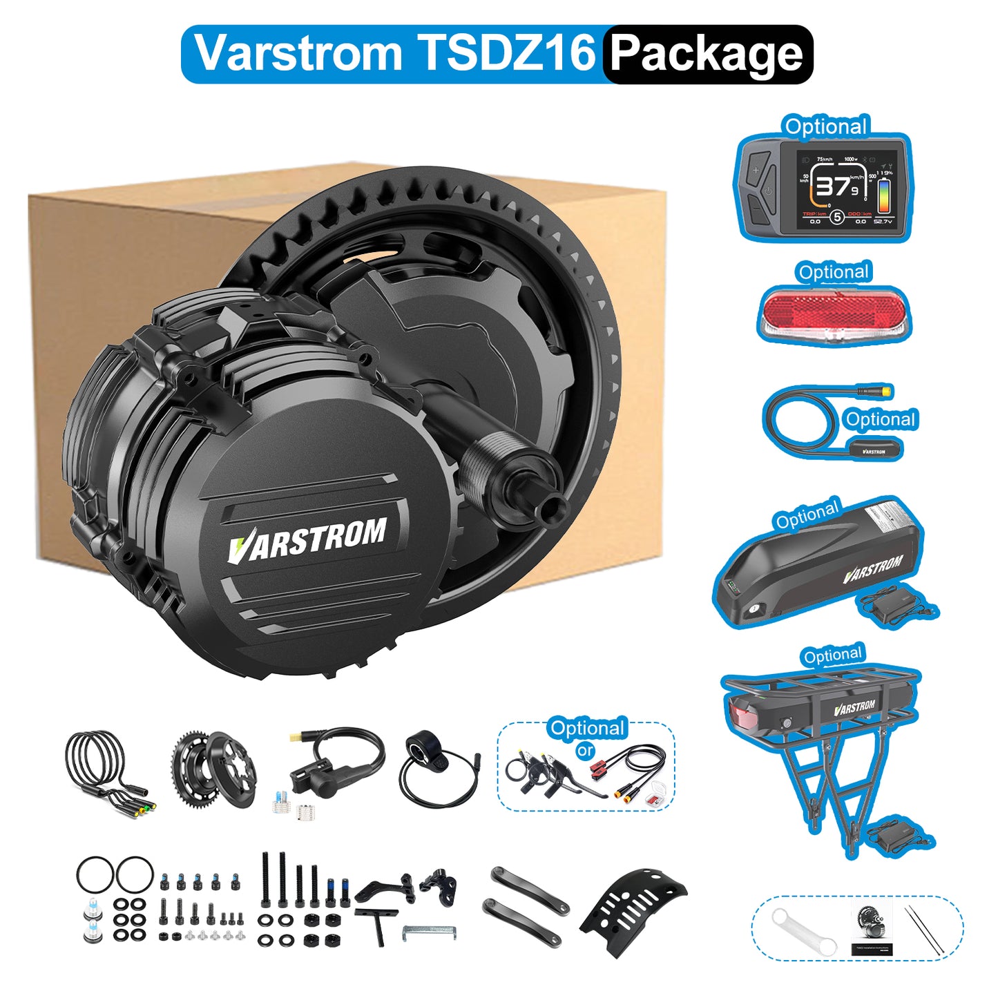 TSE TONGSHENG 48V 1000W TSDZ16 Mid Drive Motor Conversion Kits