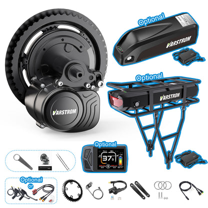 48V 500W TSDZ2B TSE TONGSHENG UART Mid Drive Motor Conversion Kits