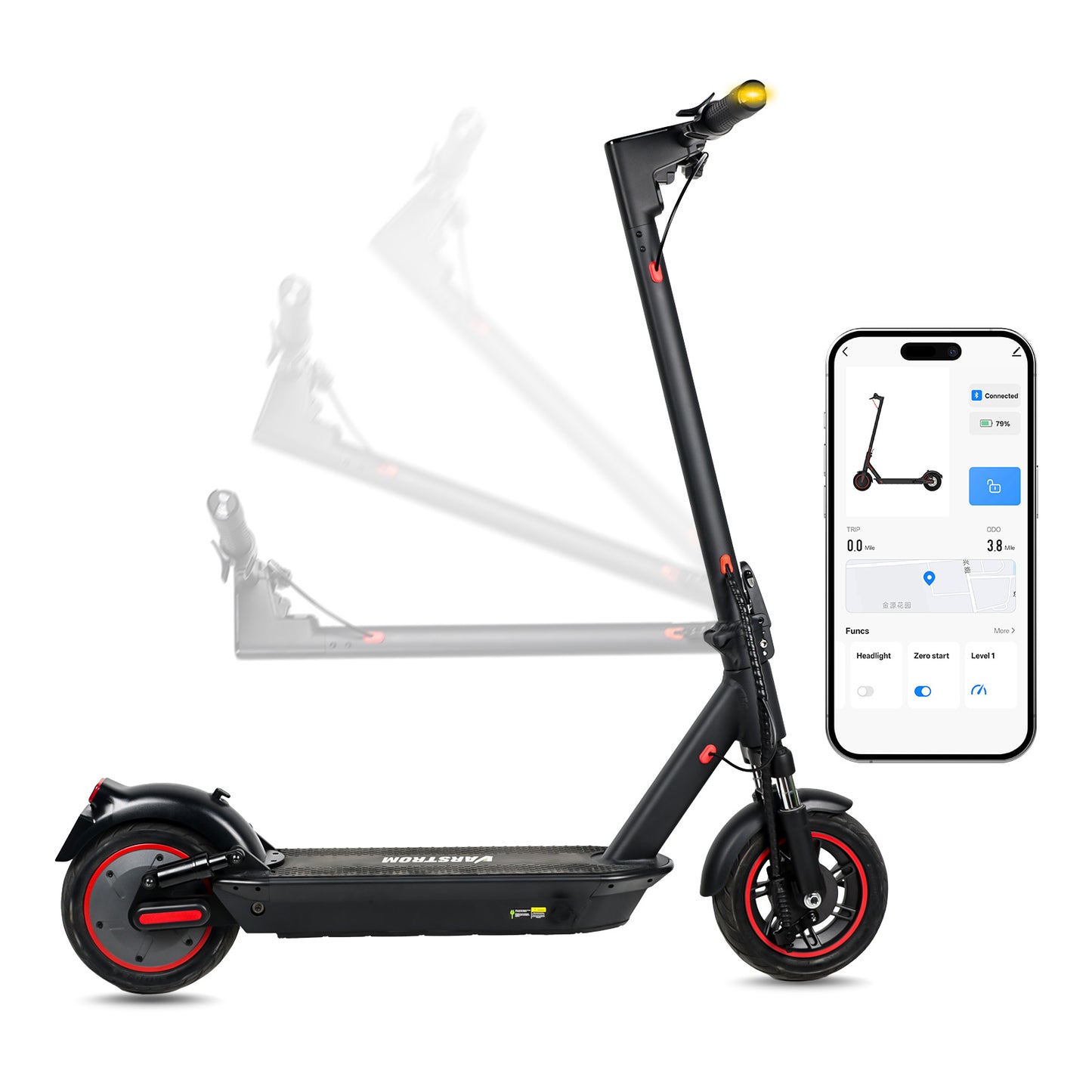 2025 VS10 48V 500W Quick Fold Electric Scooter