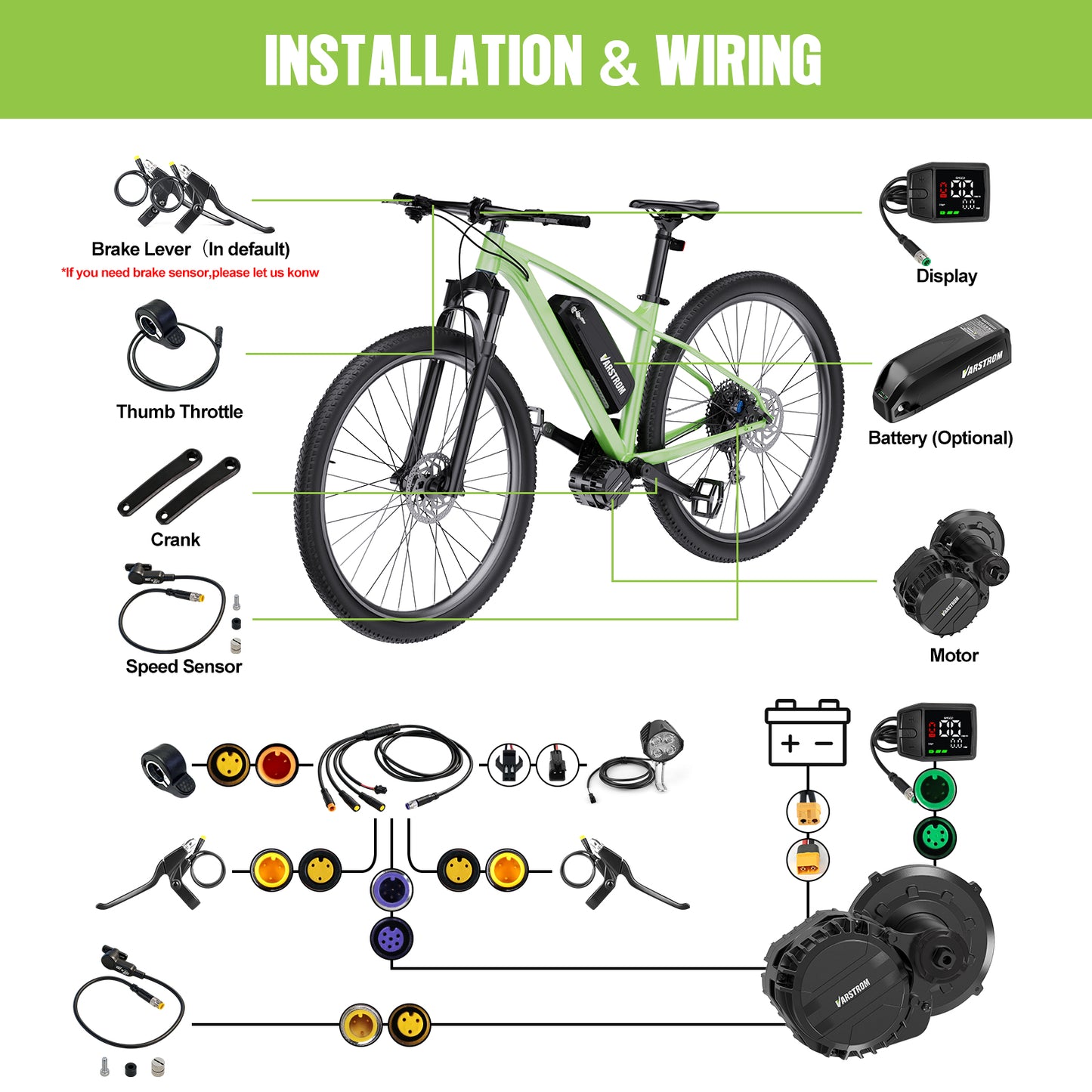 36/48V 750W VSM01 Mid Drive Conversion Kits