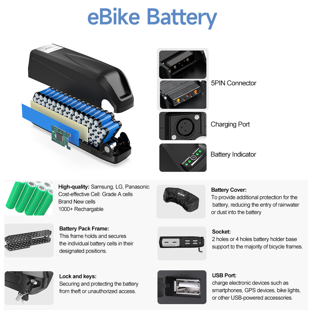 48V eBike Conversion Battery for BAFANG Drive System
