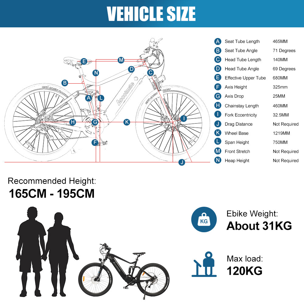 Mtb size best sale chart 27.5