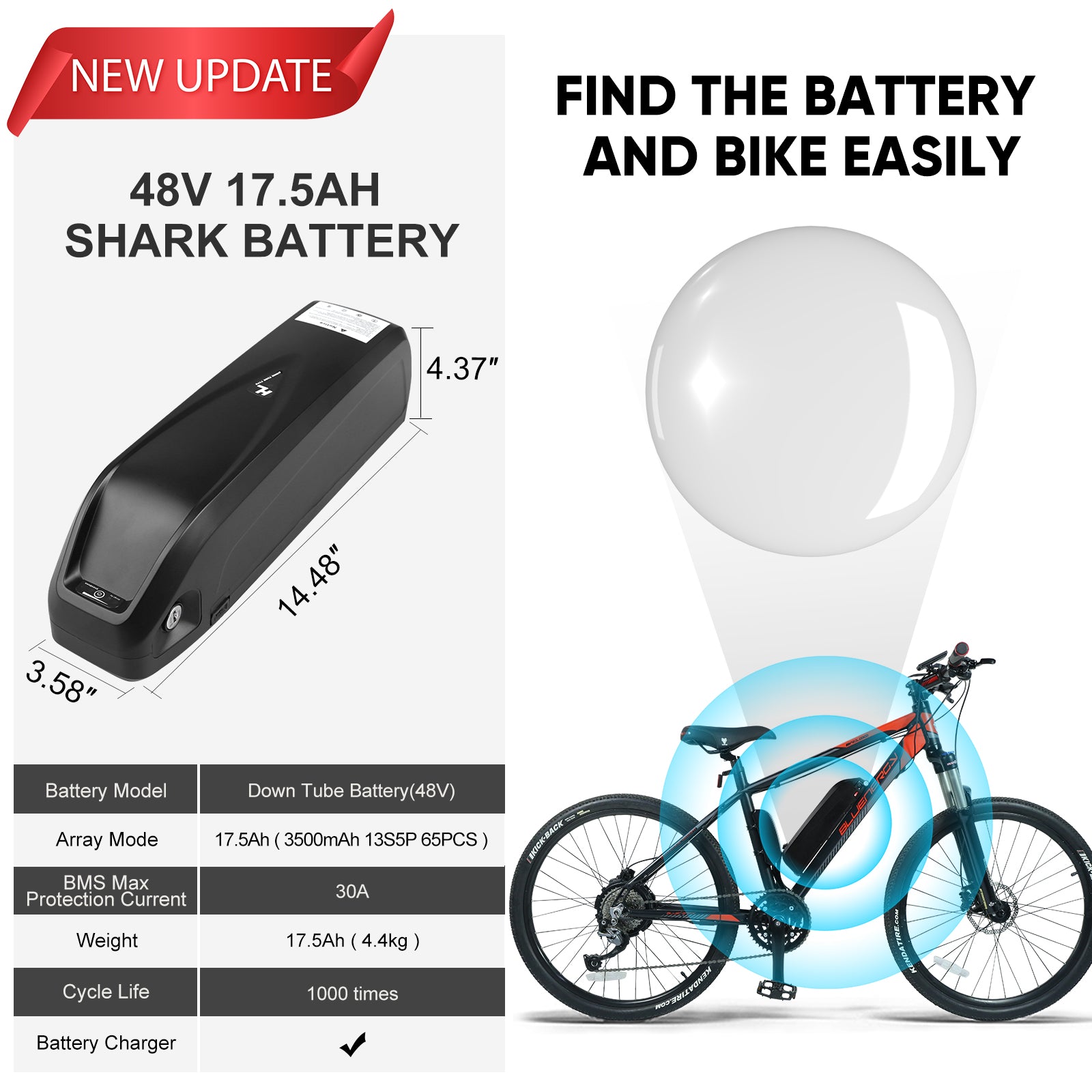 airtag cube e bike Varstrom Built-in Hailong Down Tube Socket Air Tag eBike Anti-theft Lo