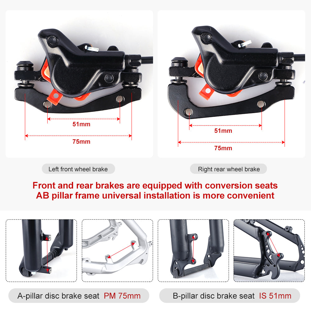 Varstrom eMTB Hydraulic eBrakes Built-in eBrake Sensors for Bafang Mid Drive Kit BBS01B/BBS02B/BBSHD